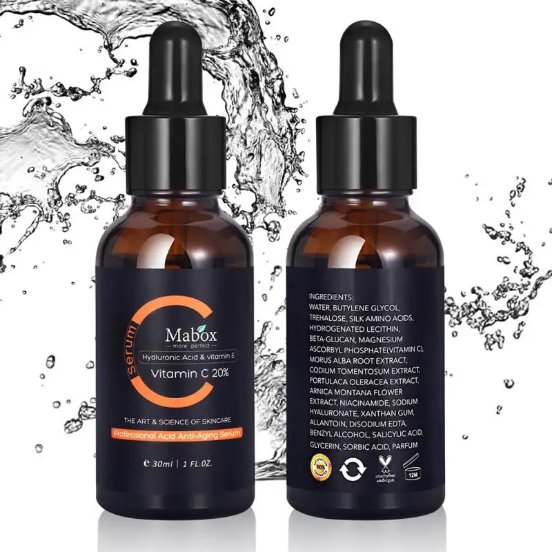 

Anti Wrinkle Vitamin C Serum Anti-aging Whitening VC Facial Serum With Hyaluronic Acid Fade Dark Remove Freckle Skin Care Lotion