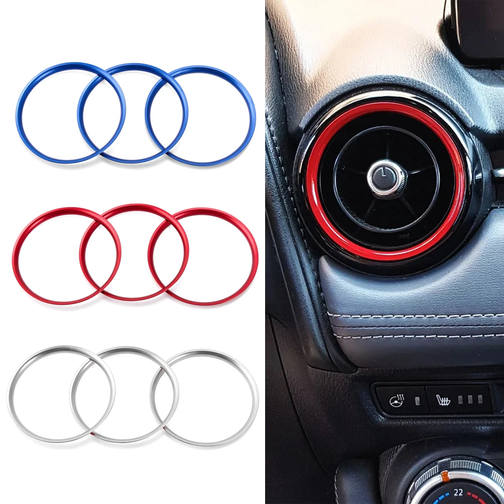 Car Air Conditioner AC Vent Outlet Ring Trim For Mazda MX-5 MX5 2 CX-3 CX3 RF ND