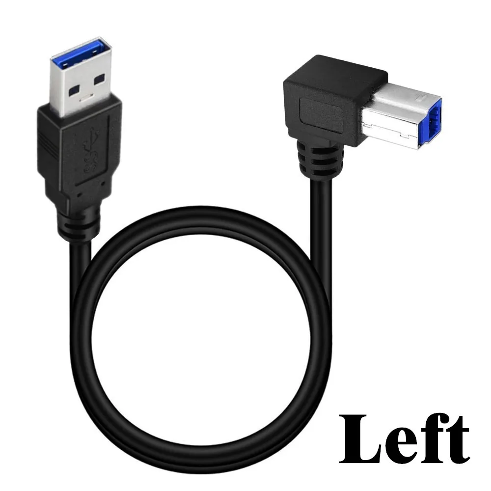 Super Velocidade Usb 3.0 Cabo Usb-a Macho para Usb-b 3.0 Macho 90 Graus Angeld tipo b Cabo Substituição Usb3.0 Dados Transferência Cabo Cabo - Imagem 3