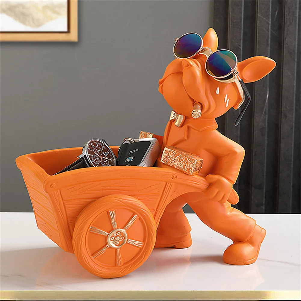 

Скандинавская полимерная статуя дворецкого собаки, декор для гостиной, скульптура французского бульдога в виде животного, статуэтки для дома, украшения для стола