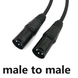 Premium Shielded XLR Audio Cable - High - Purity OFC, Male to Female, Various Lengths - 2m (Male to Male)