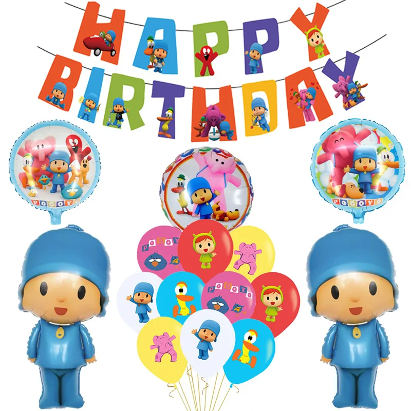 Set Globos Cumpleaños Pocoyo Niña Personalizado - Nube de Algodón Chile