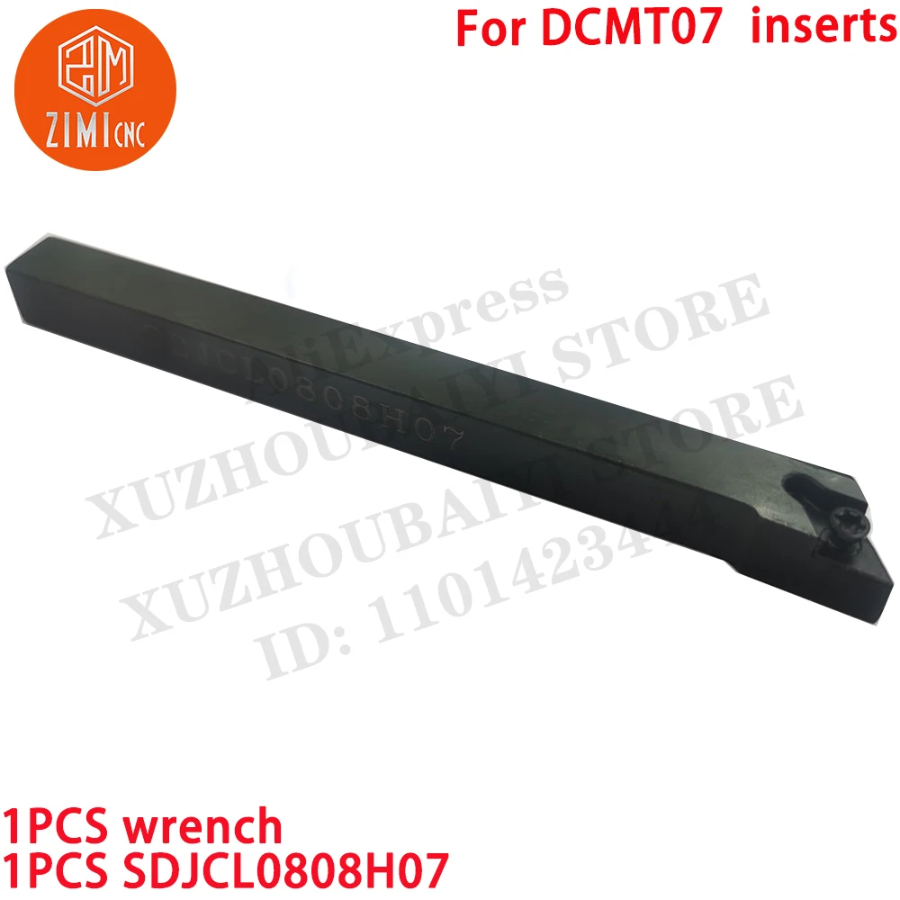 SDJCL0808H07 8x100mm CNC Lathe External Turning indexable Tools Holder for DCMT07 metal lathe tool Carbide Inserts cutting tools