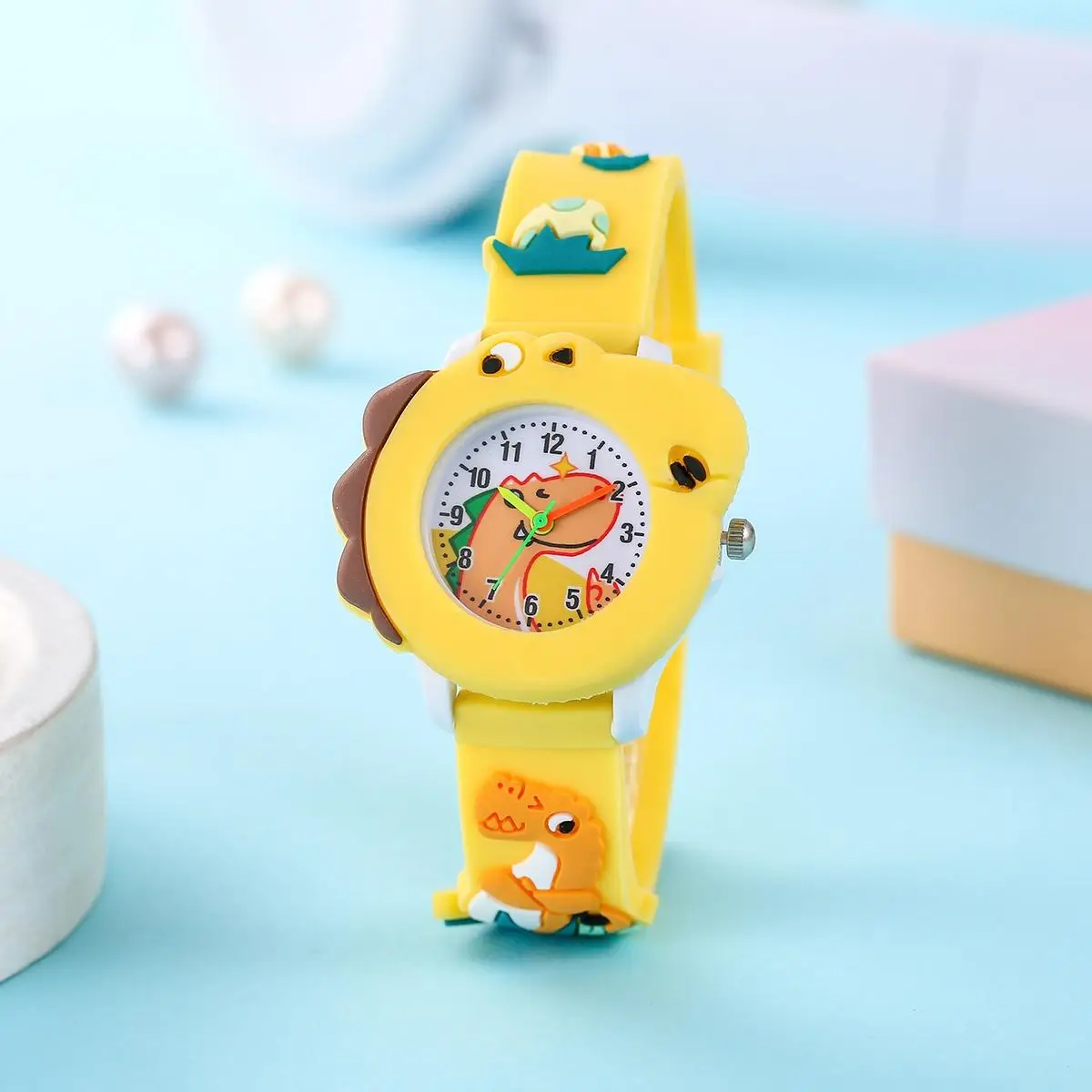 Popular Children's New Cute Cartoon Dinosaur Pattern Boys and Girls Quartz Watch 3