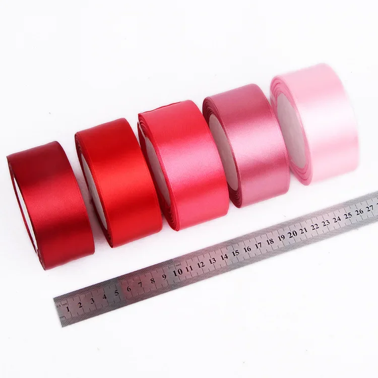 6-10-12-15-20-25mm Satin Ribbon Christmas Hallowen New Year Wedding Party Decoration DIY Handmade Crafts Gift Wrapping Tape satin ribbon