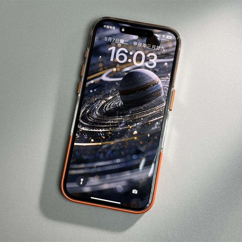 Sleek Transparent Crystal Dual-Tone Ultrathin Phone Case
