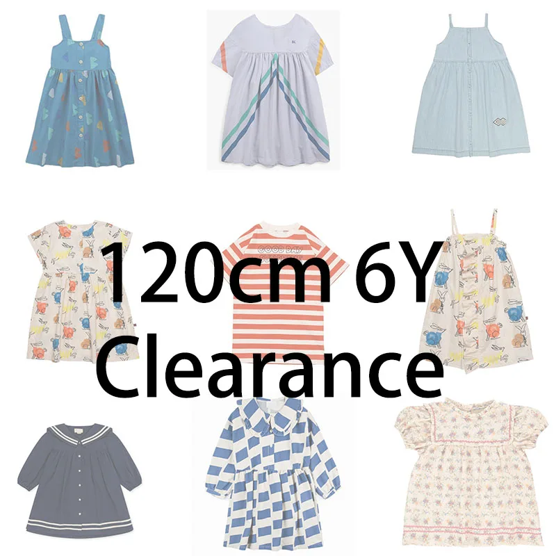 

EnkeliBB 2+ Pieces Free shipping ~ 120cm 6Y Clearance Kids Girls Brand Quality Dresses Children Dress Fashion Designer Clothes