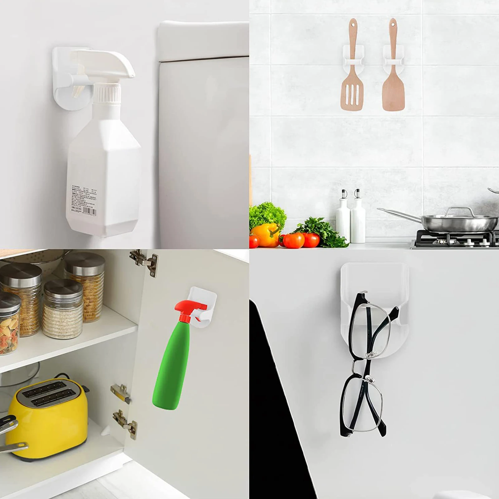 Wall-mounted ABS Spray Bottle Holder Space-saving Easily Install Spray Bottle Holder for Storing Spray Bottle or Umbrellas 5