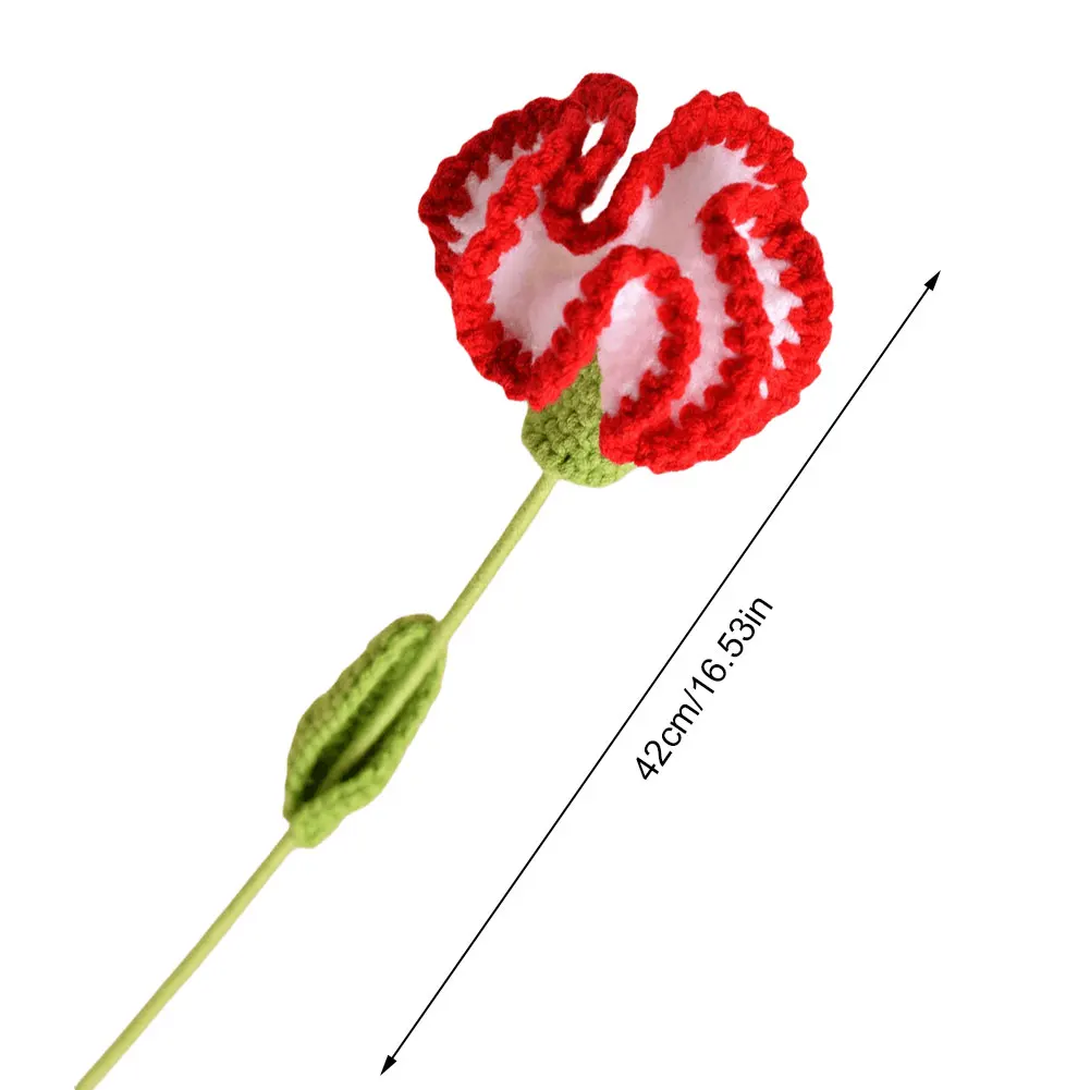 DIY 카네이션 뜨게 부케, 어머니의 날 꽃 부케, 손으로 짠 가짜 꽃, 니트 꽃, 홈 테이블 크로셰, 가짜 꽃