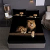 Luxurious Lion-Themed Fitted Sheet Set 2/3pcs - Ultra-Soft, Animals Fabric with Deep Pocket - Ideal for Bedroom and Dorm Room 2