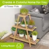Plant Stand Bamboo for Indoor Outdoor Tiered Plant Shelf 8 Potted Flower Holder Ladder Rack Garden Balcony Living Room Patio 5