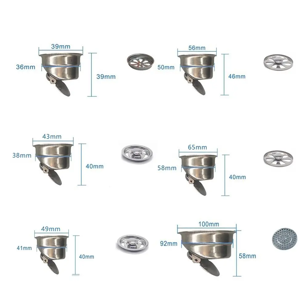 Hardware Accessories Stainless Steel Floor Drains Hair Catcher Universal Bathtub Ground Leakage Trap Shower Anti-odor Drainer drain filter floor drain core floor drain filter floor drain deodorant shower drain cover drain stopper basin drain stopper bathroom sink plug silicone drain stopper floor drain