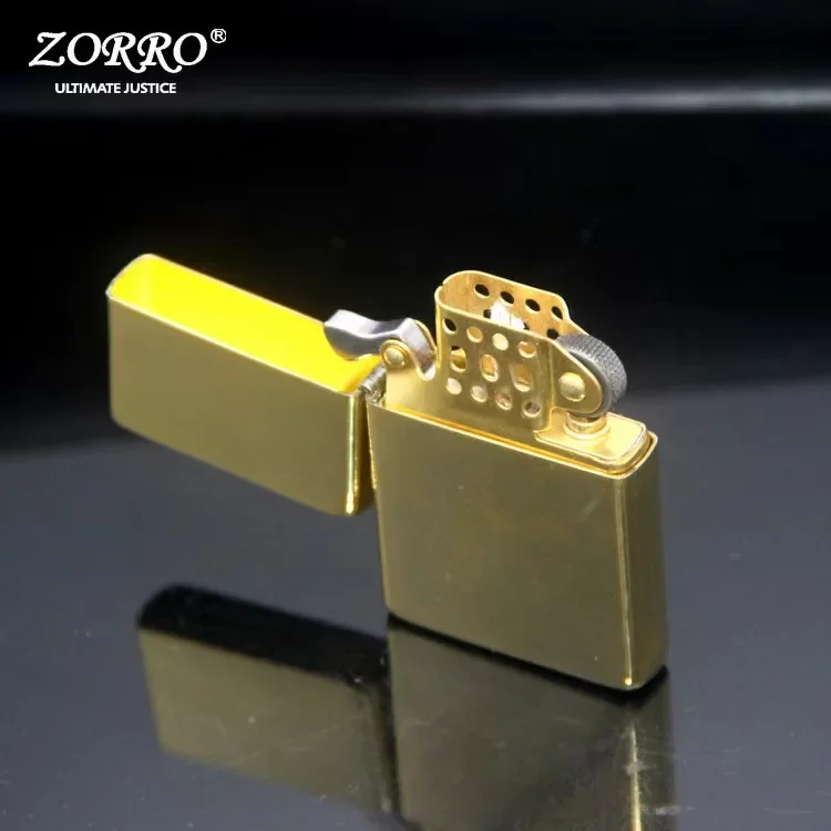 Classic Zorro Original Kerosene Retro Creative Shell Windproof Brass Lighter Cigarette Accessories Men's Gifts kerosene lighter