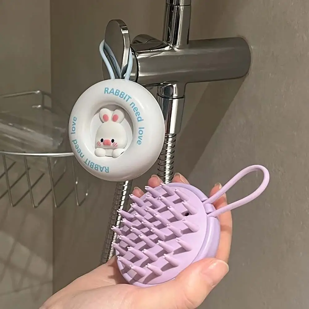 

1pc Cartoon Silicone Scalp Massage Comb Soft Handheld Round Shampoo Brush Hair Clean Tool Hair Care SPA Massage Combs Tool