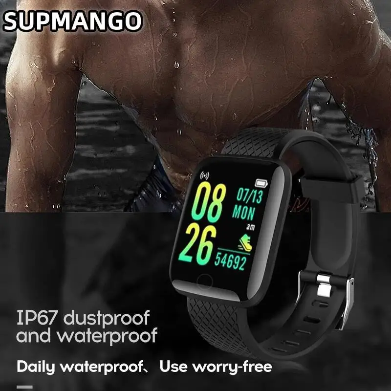 B19 Real Step Count Fashion Smart Sports Watch Fitness Tracker