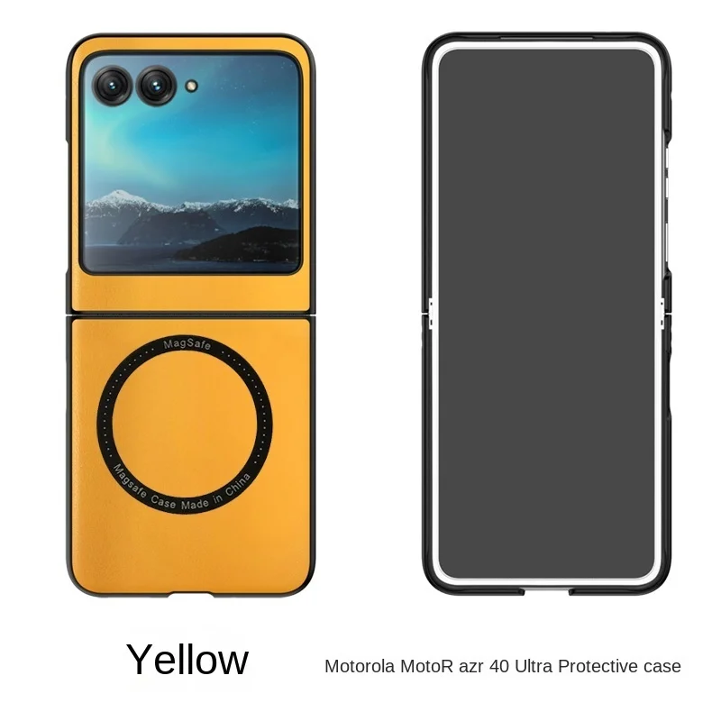 Magsafe Luxury leather Case for Motorola Razr 40 Ultra Moto Razr 40Ultra Magnetic Wireless Charging Cover