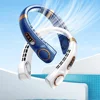 Mute USB Hanging Neck Fan LED Digital Display 5 Speeds Rechargeable Bladeless Electric Fan for Home School Office 5