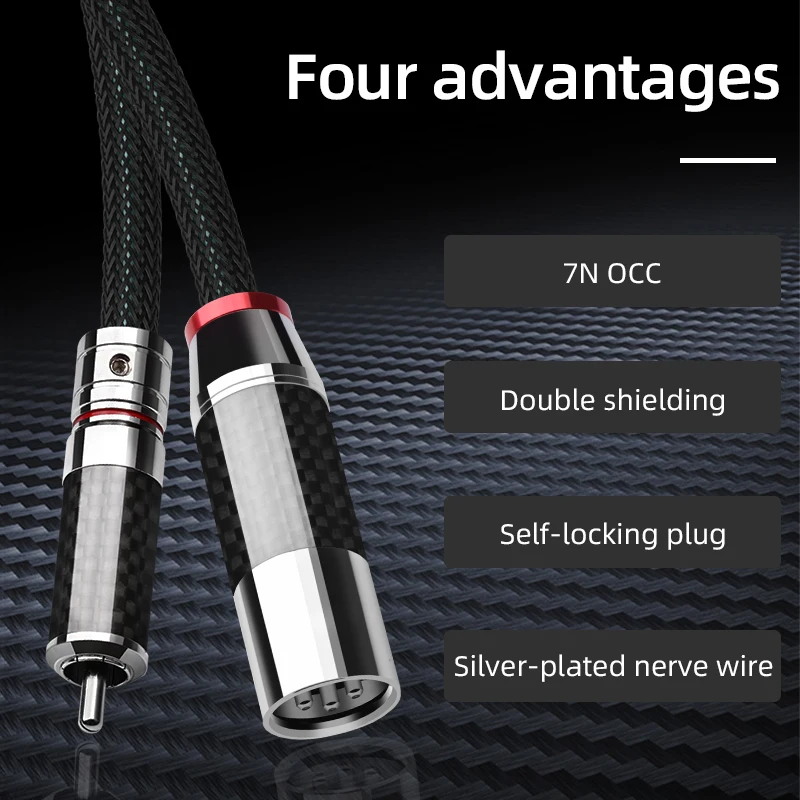 ATAUDIO-Hifi RCA to XLR ̺, ̿ OCC     2XLR to 2RCA  ̺,  ýۿ