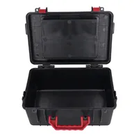 Black Multifunctional Hardware Tool Box Portable Plastic Storage Box for Parts Organization 1