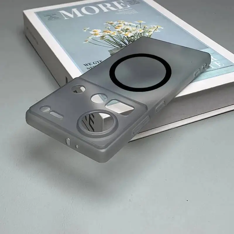 Magnetic Matte Transparent Soft Silicone Protective Case