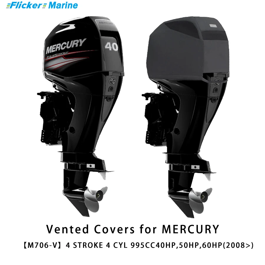 Flickermarine Ventilation Covers for Mercury 40hp Outboard Engines 40HP,50HP,60HP(2008)