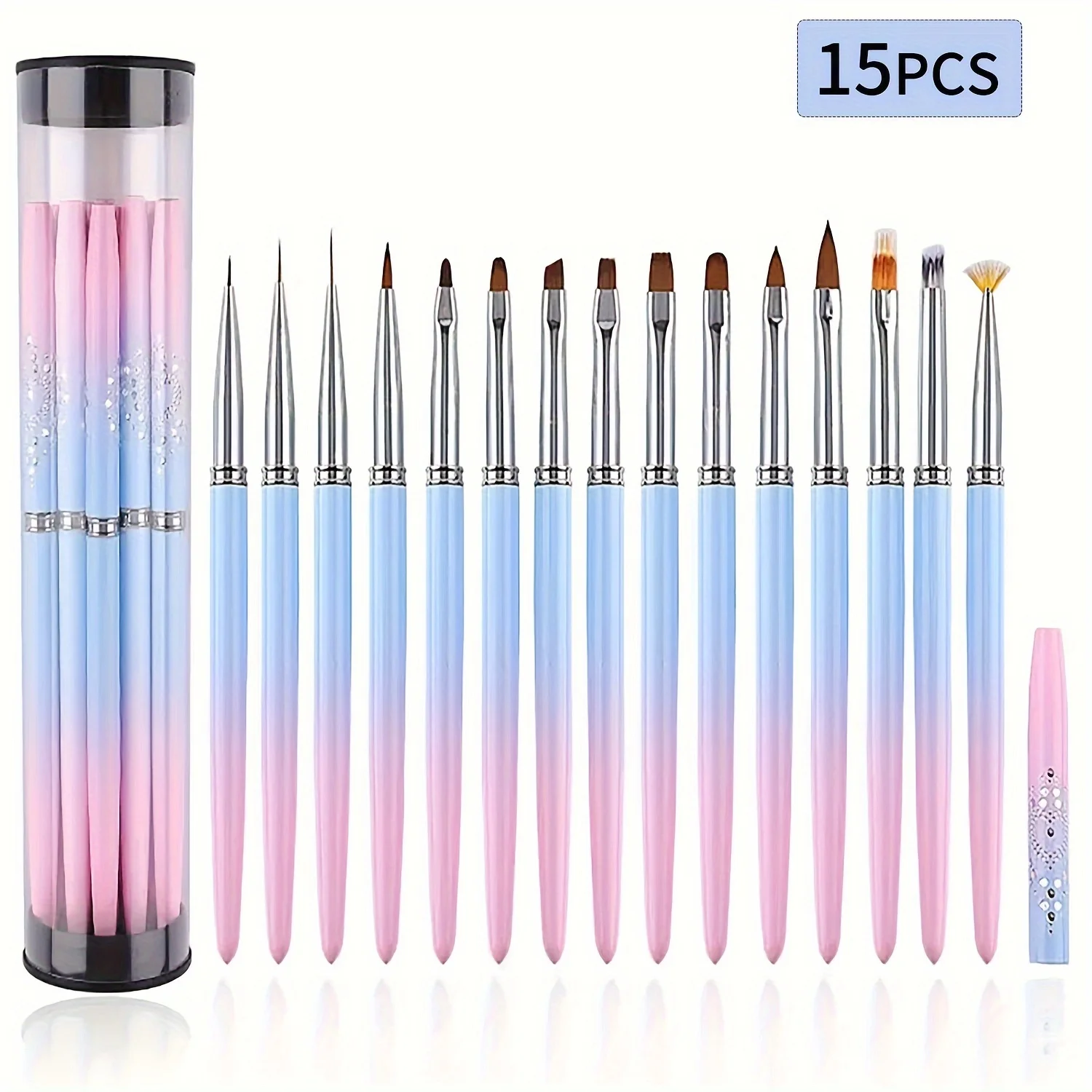 Nail Art Brushes Set, Nail Art Design Tools, 3D Builder Nail Gel Brush, Professional Acrylic Nail Drawing Pen