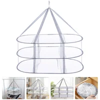 Hanging Sweater Dryer Three Tier Drying Rack Foldable Clothes Durable 3-Layer Holder 1