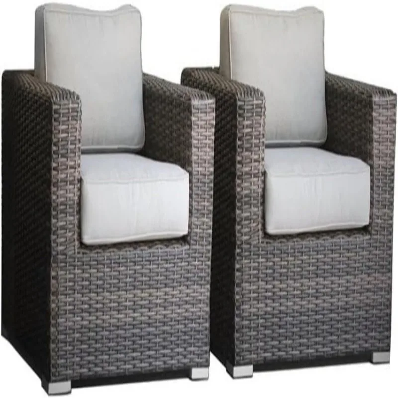 Fully Assembled 2-Person Rattan Wicker Seating Set with Cushions 5
