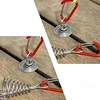 Stainless Steel Fixed Tent Rope Buckle Wooden Hook Spring Wind Rope Outdoor Camping Octopus Rope Buckle Camping Deck Nail