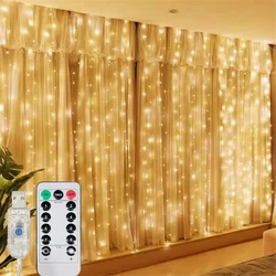 Elegant Outdoor LED Fairy Light String - Wedding & Holiday Decorations - 3x1M 100LEDs (Warm White)