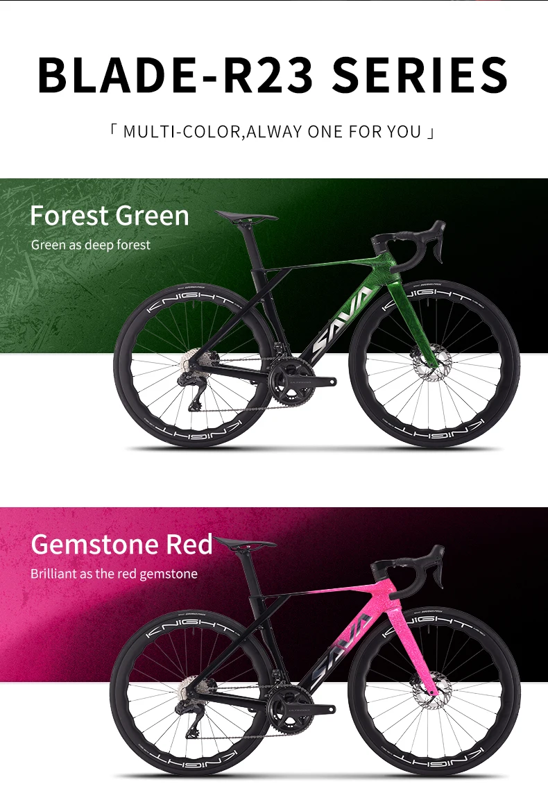 SAVA nueva hoja SLR8 C60 bicicleta de carretera de fibra de carbono, bicicleta DI2 para adultos 700C con componentes SHIMANO ULTEGRA Di2 R8170 bicicleta de carreras de alta gama