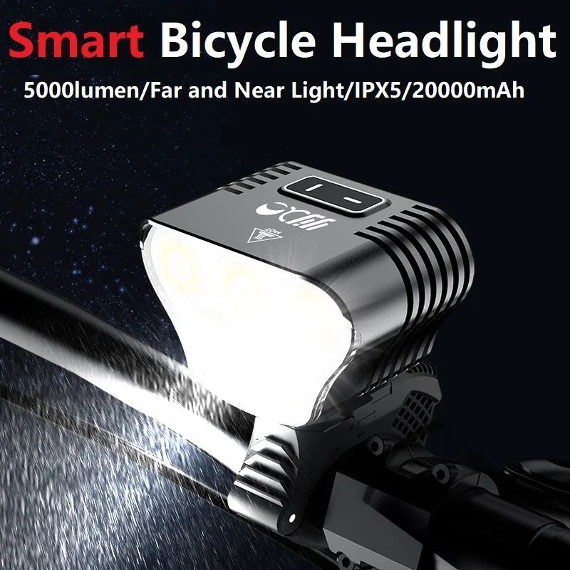 New Mountain Bike Light 5000 Lumens Bike Lights for Night Ridind 20000