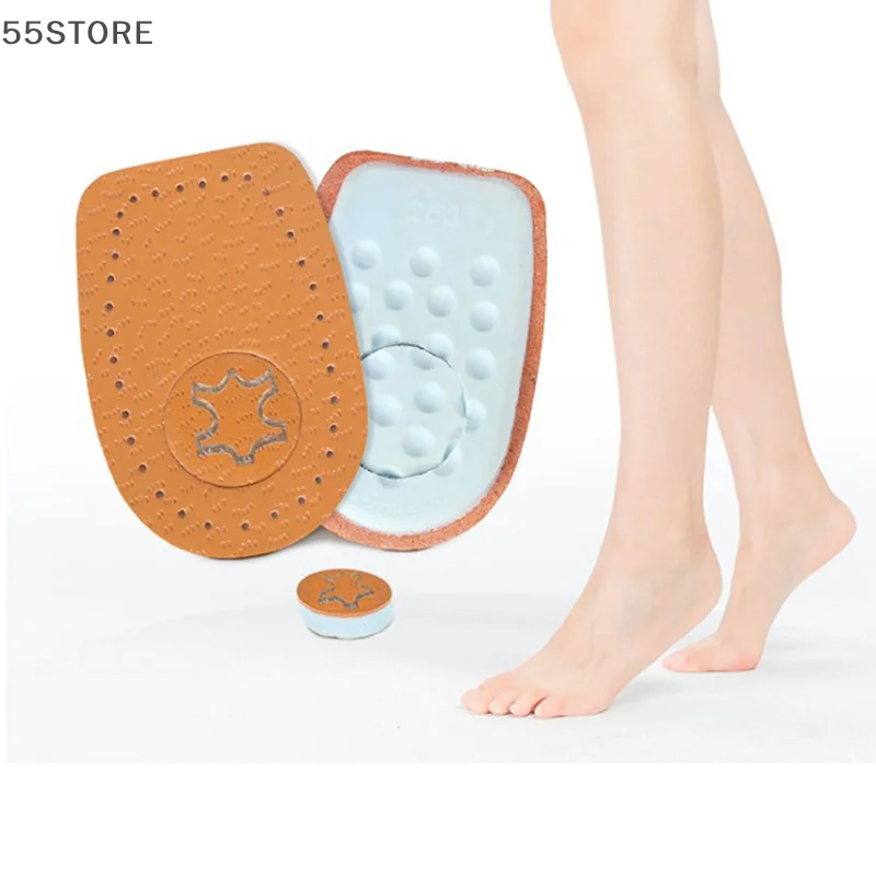 Unisex Soft Insole Heel Support Lift Insert Shoe Pad Height Foot Cushion 2Pcs