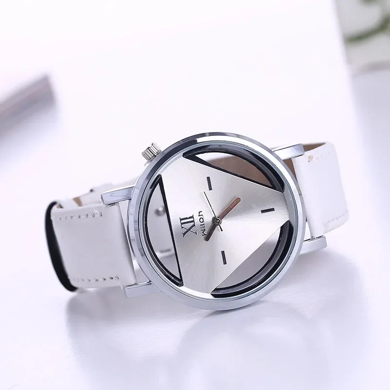 Quartz Watch,Digital Watch,Digital Wristwatch Mens Watches Retro Triangle Hollow Simple Casual Belt Watches Quartz
