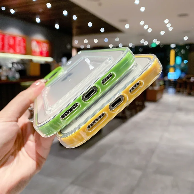 Belle coque de téléphone portable antichoc transparente trois en un pour iPhone 16 15 14 13 12Pro Max Coque souple_voghion.com