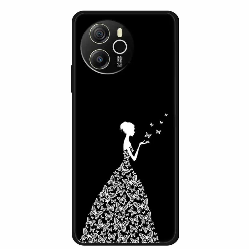 Black Silicone Soft Back Protective Case Cover