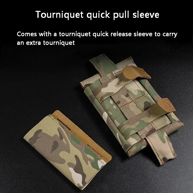 MOLLE 신속한 배치 응급 처치 키트, 전술 의료 키트, IFAK 응급 처치 MOLLE PALS 군사 응급 처치 키트, EDC 허리 팩