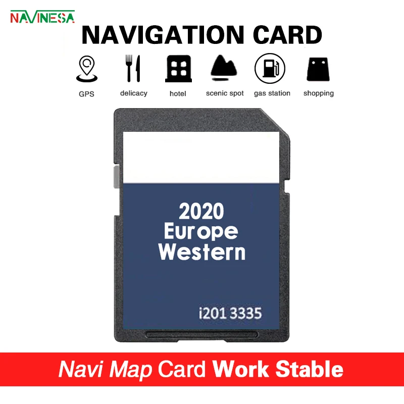 RNS310 V12 서유럽 FX Navi SD 카드 버전 2020 8GB 네비게이션 지도 업데이트 데이터 (폭스바겐 자동차 액세서리용)