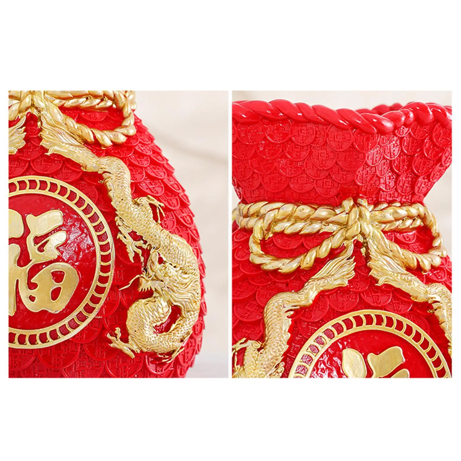 Spring Festival Purse Bag Feng Shui Vase Ornament Blessed Bag Shape Photo Props