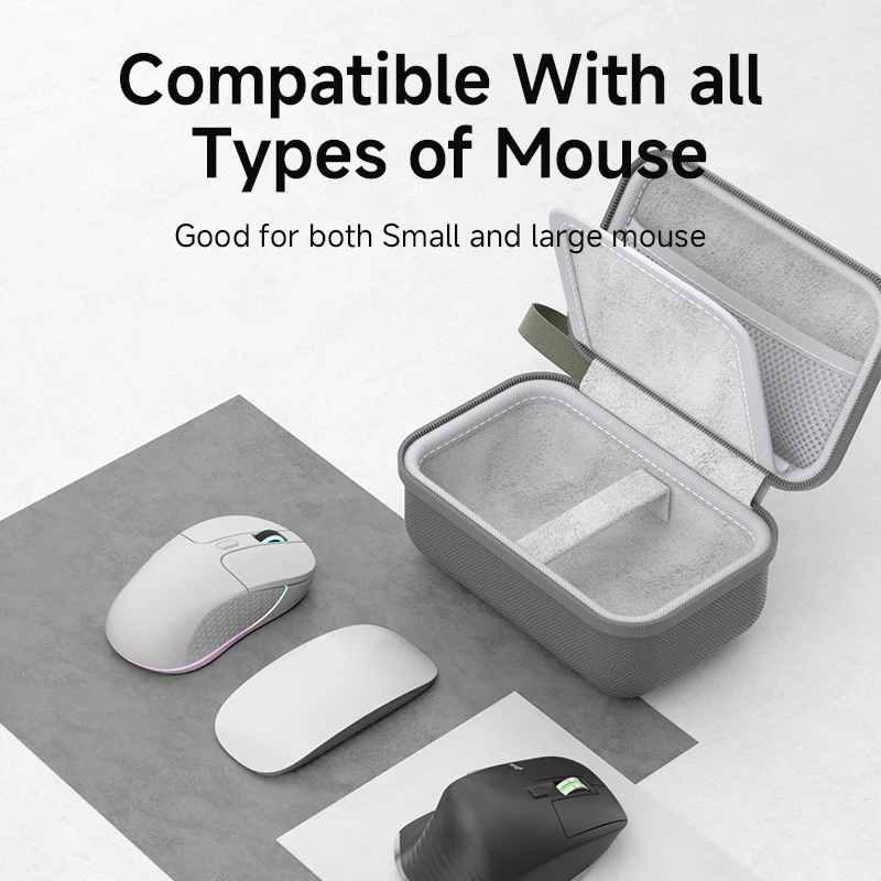 Hagibis Electronic Organizer Travel Case Bag for Mouse Portable Carry Case for Wireless Mouse Cable Charger Power Bank Hardshell