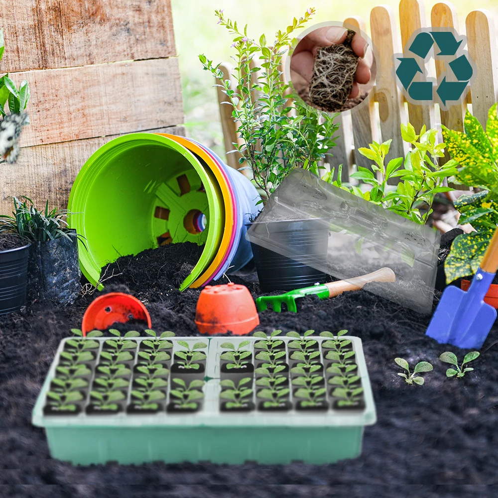 48-Cell Grow Light Nursery Seeds Germination Tray for Home & Greenhouse