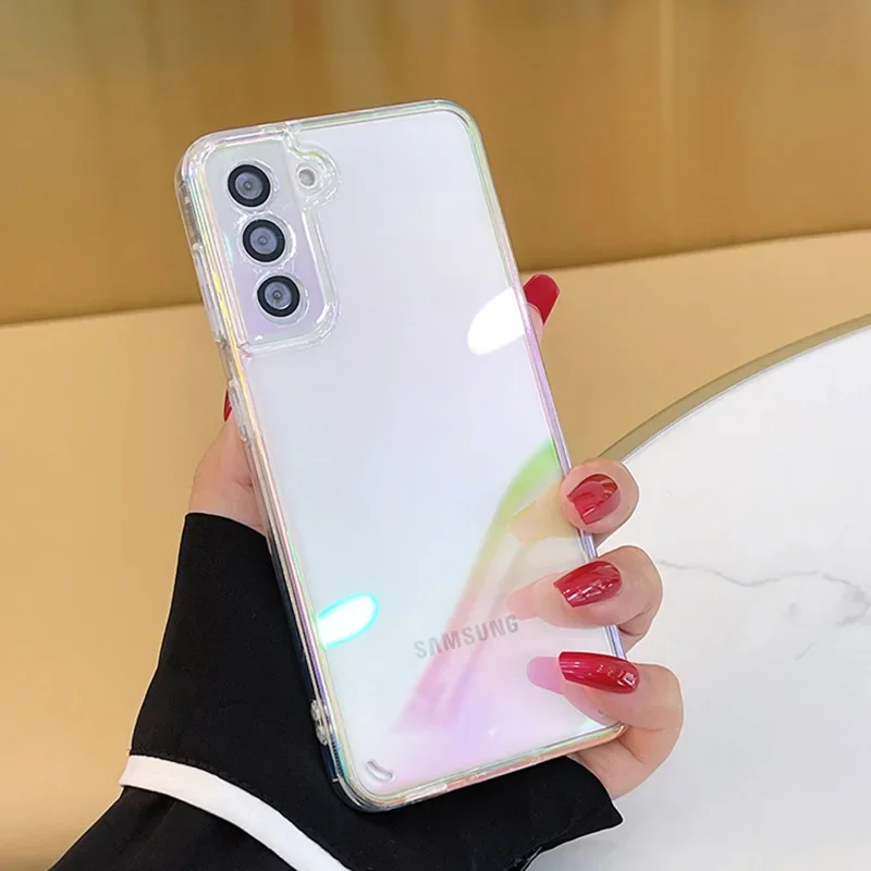 Enhanced Laser Gradient Shockproof Soft TPU Phone Case Cover