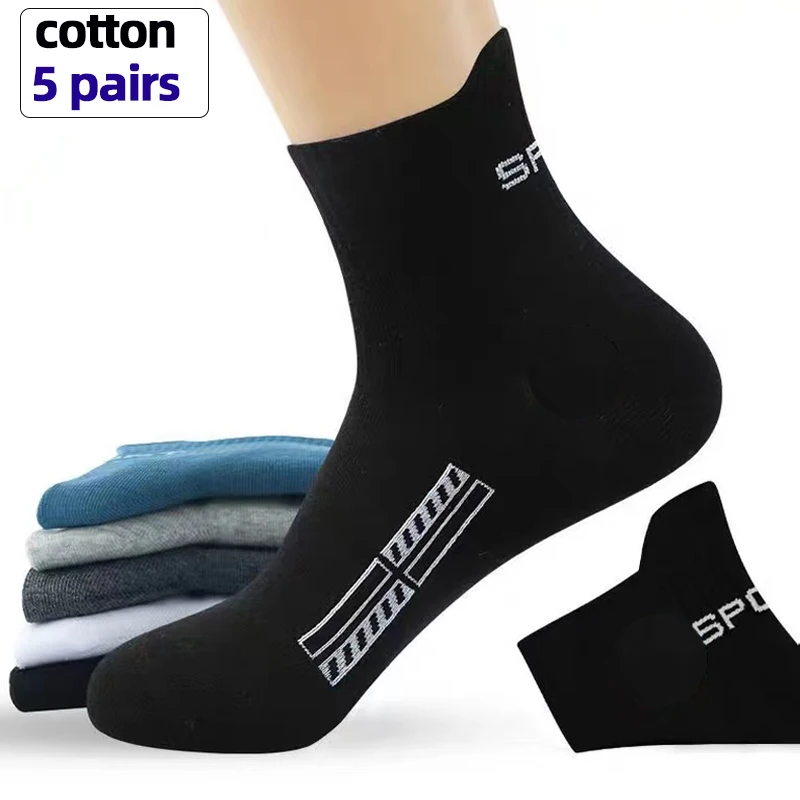 High Quality Lot Men's Socks Casual Breathable Run Sports Socks 5 Pairs Male Cotton Socks Winter Black Socks Men Large size38-45 whimsy platypus socks soccer stockings black socks gym socks funny gifts socks male women s