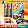 Marie's Acrylic Marker Pad,30 Sheets White and Black 32 lb/120 gsm Drawing Papers,Bleedproof Sketchbook for Alcohol Markers 1