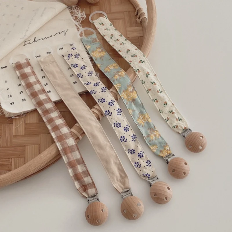 

Детская Хлопковая Соска-пустышка, буковая деревянная Соска-цепочка, детская игрушка для кормления