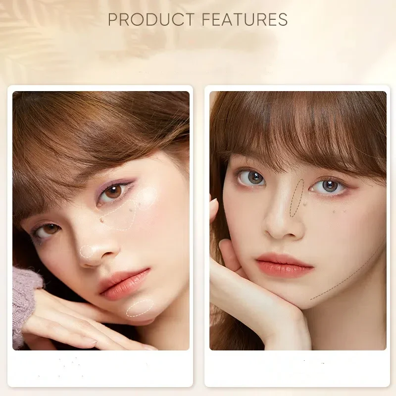 Judydoll Highlight Facial Contouring Palette Matte Brighten Three-dimensional Shadow Lasting Glow Shimmer Powder Cosmetics