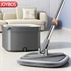Hand Free Flat Floor 360 Spin Bucket Clean Mop Set Microfiber Sewage Water With Bucket Hand Free Household Lazy Cleaning Mop 1