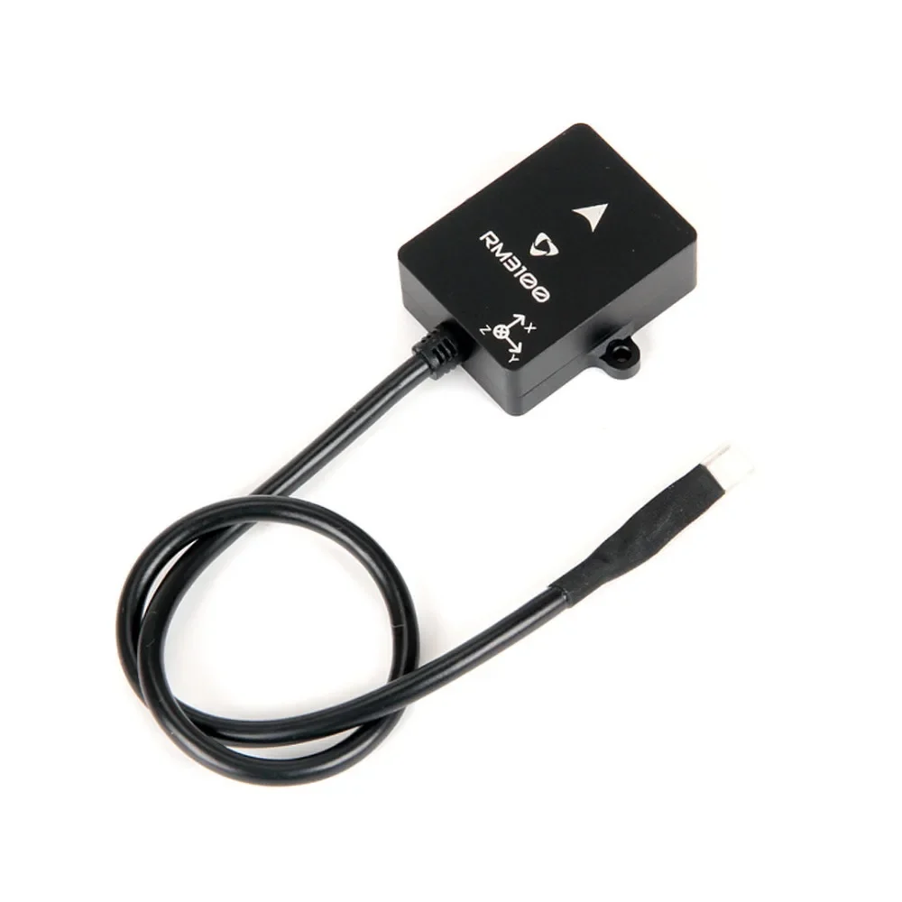 Boussole DroneCAN RM3100 Holybro installée sur un bras de drone, fixation robuste et alignement précis.