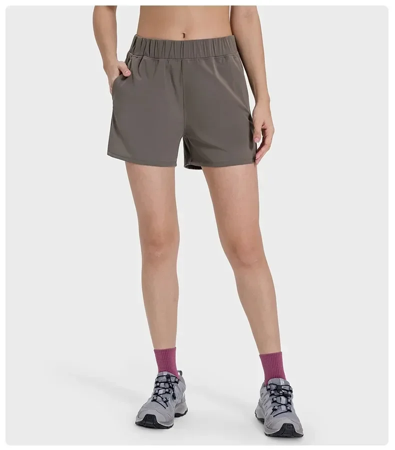 Lemon Mint Sense Water-cooled Quick-drying Breathable Outdoor Sports Running All-match Casual Three-point Shorts for Women