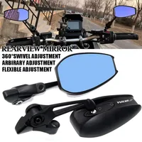 CNC Rear View Mirror For   Vulcan s 650 VN 650 VULCANS Motorcycle Universal Rear View MirrorCNC AluminumBlue Anti-glare Mirror 1